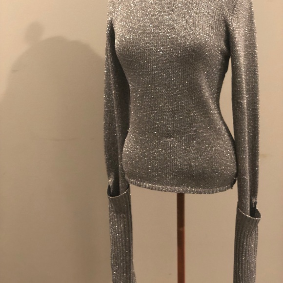 Cheap Monday Silver Extra Long Sleeve Sweater - Picture 2 of 7